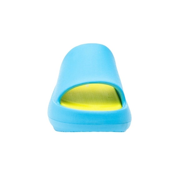 NIB Beach Slides by J/SLIDES Sz8 Turquoise/Yellow SQUISH - Picture 4 of 10